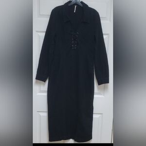 Free People El Dorado Midi Dress/Black